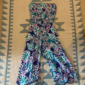 Blue Island capri romper